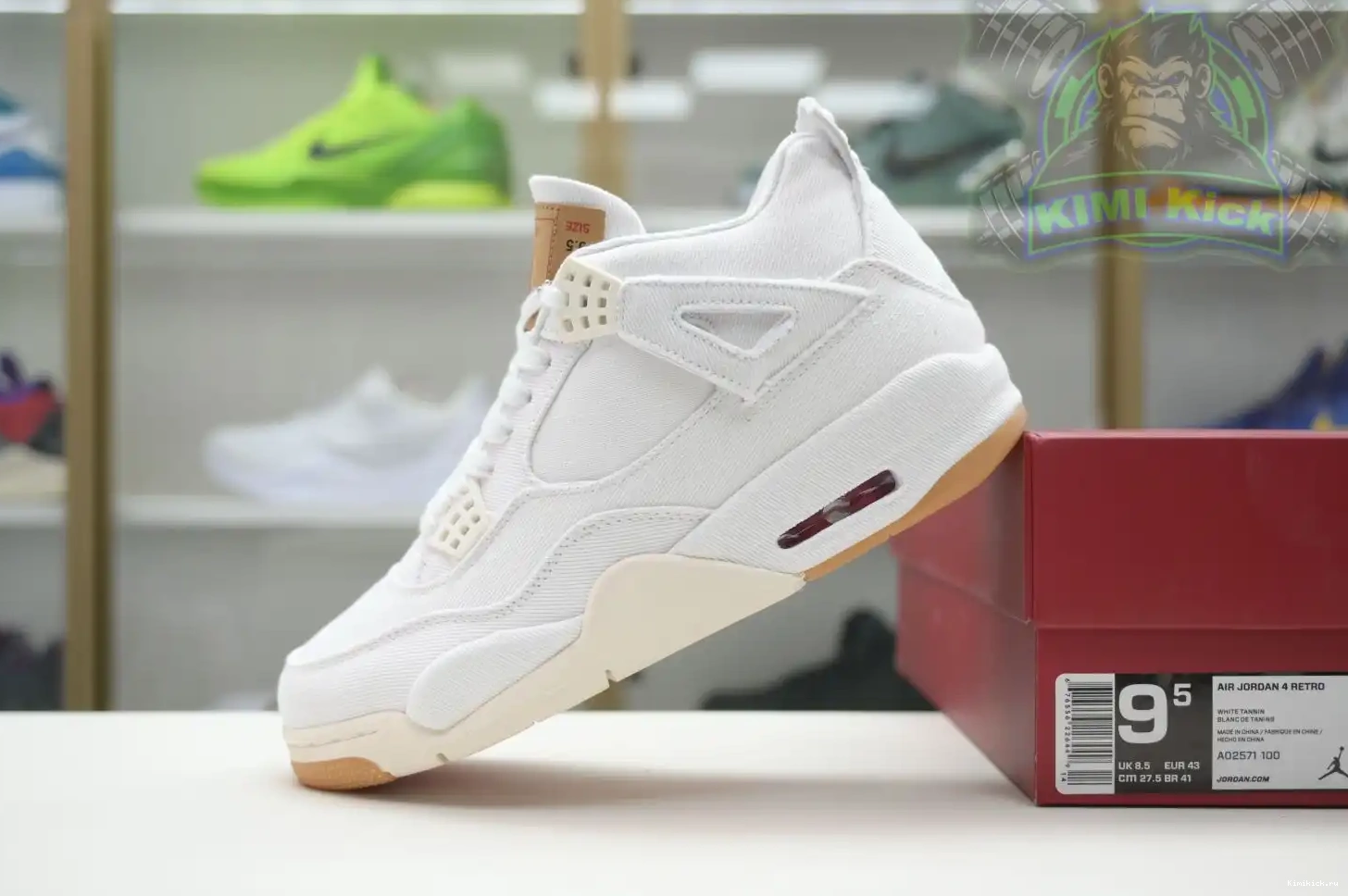 Jordan 4 (levis Kimikick Jordan white tag) Air levis 0326